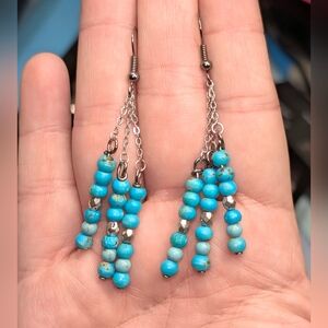 Artisan Turquoise Dangle Earrings